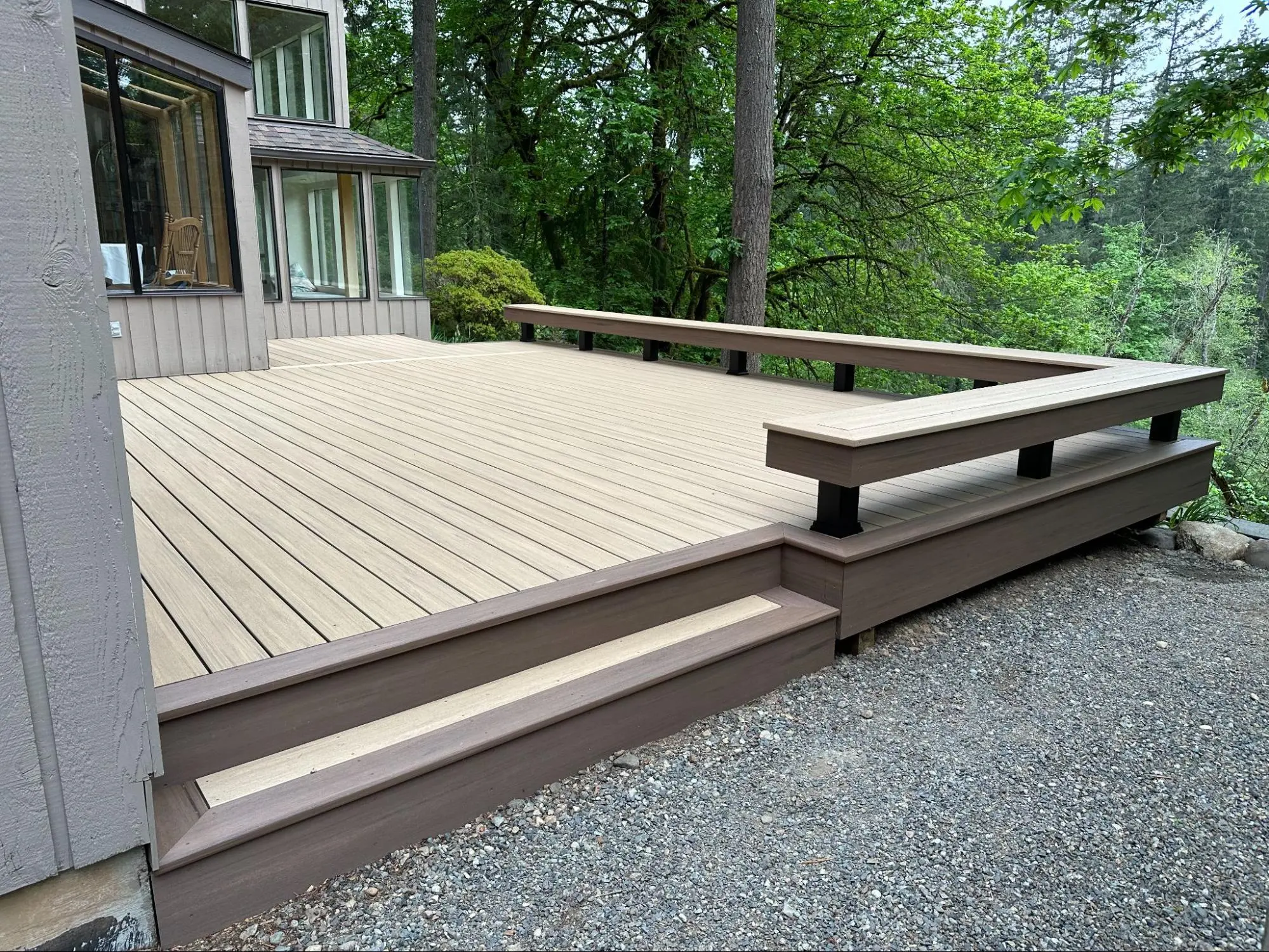 Custom outdoor deck construction in San Diego